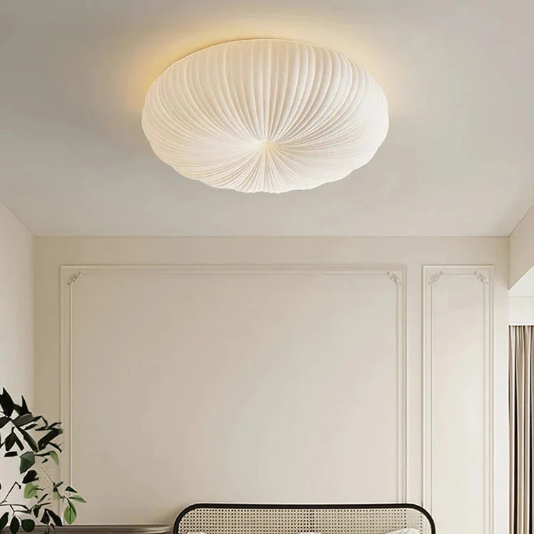 Radial Pleated Flush Mount LED Ceiling Light – Modern Sculptural Fixture for Bedroom & Entryway | Thomler