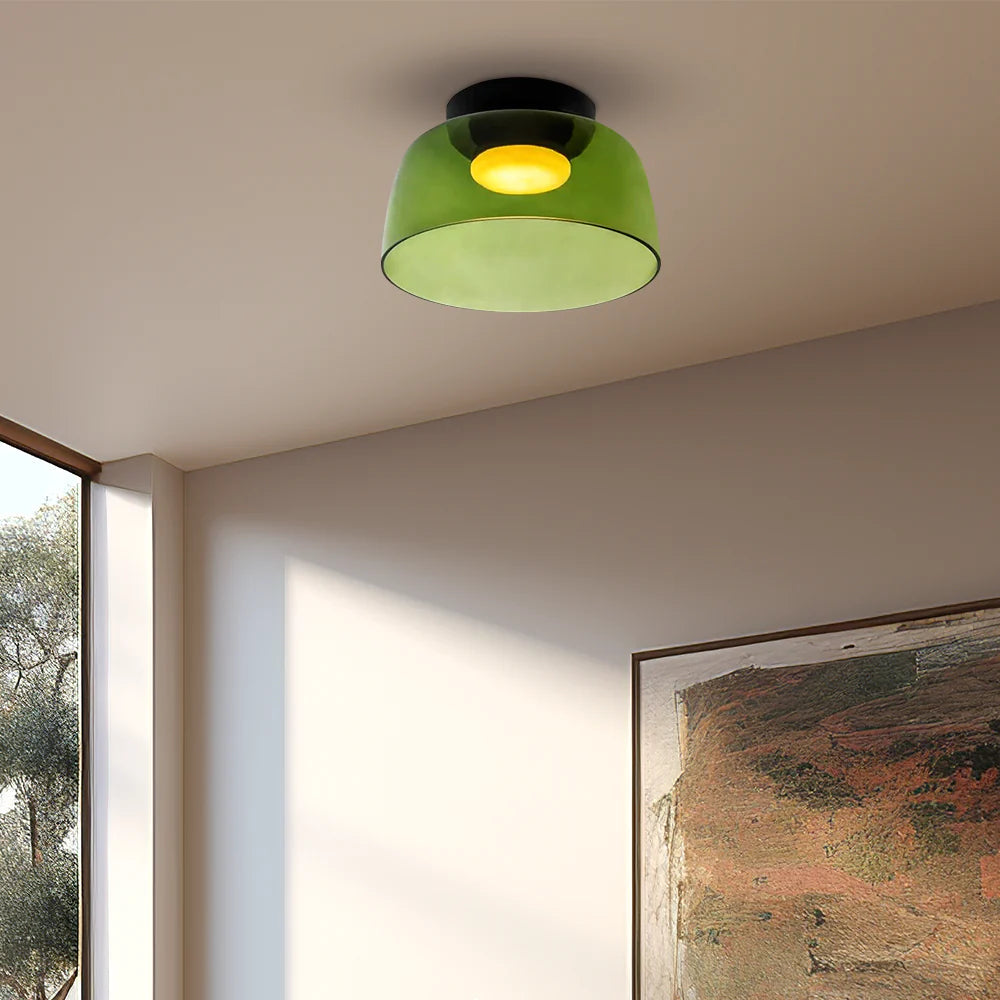 Layered Glass Ceiling Light Modern Multi-Tier Flush Mount Fixture with LED Hardwired for Kitchen Dining Room Bedroom Living Room | Thomler