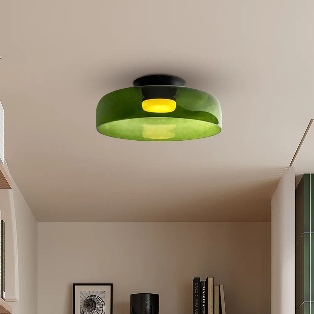 Layered Glass Ceiling Light Modern Multi-Tier Flush Mount Fixture with LED Hardwired for Kitchen Dining Room Bedroom Living Room | Thomler