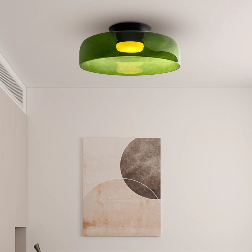 Layered Glass Ceiling Light Modern Multi-Tier Flush Mount Fixture with LED Hardwired for Kitchen Dining Room Bedroom Living Room | Thomler