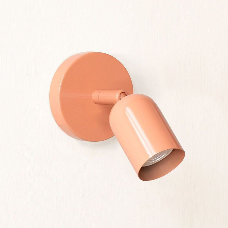 Wall Lamp Iron 12.0 cm Matte Pink Bedroom Hallway LED Reading Accent Light Modern Indoor Sconce | Thomler