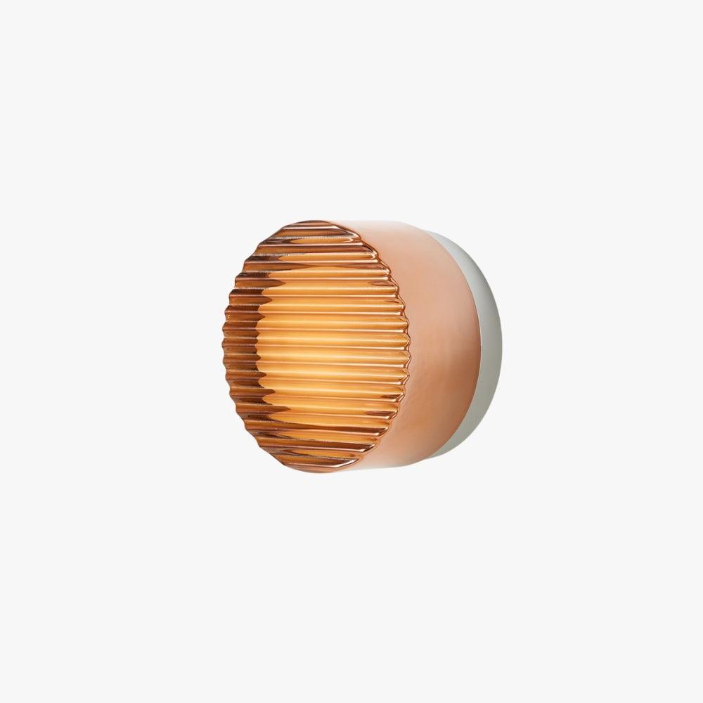 Wall Sconce Metal 3W 5.3 in Ambient Indoor Outdoor Lighting Ripple Design White Amber Grey | Thomler