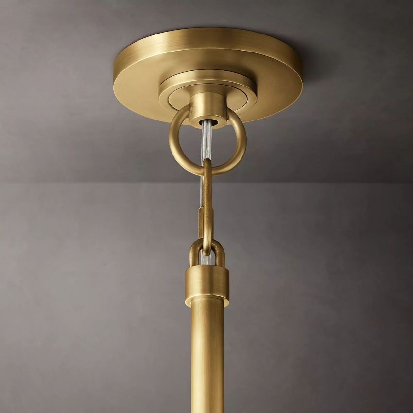 Spherical Crystal Chandelier with Brass Frame 24-72 Inch Modern Orb Light Fixture for Dining Room & Foyer | Thomler