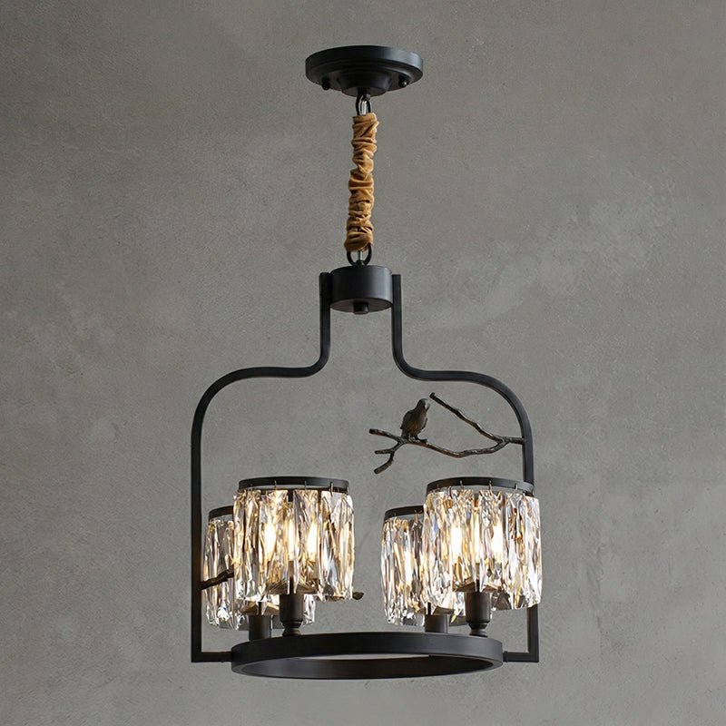 Chandelier Brass 22 in Crystal Indoor Ceiling Light Modern Dining Living Room Fixture | Thomler