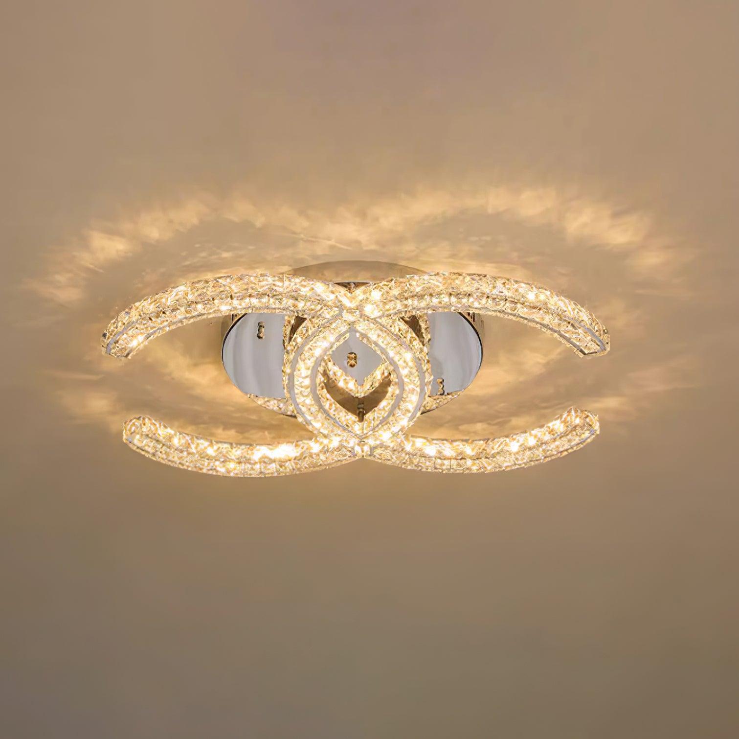 Ceiling Light Stainless Steel 11 in Warm White Bedroom Living Room Modern LED Fixture | Thomler