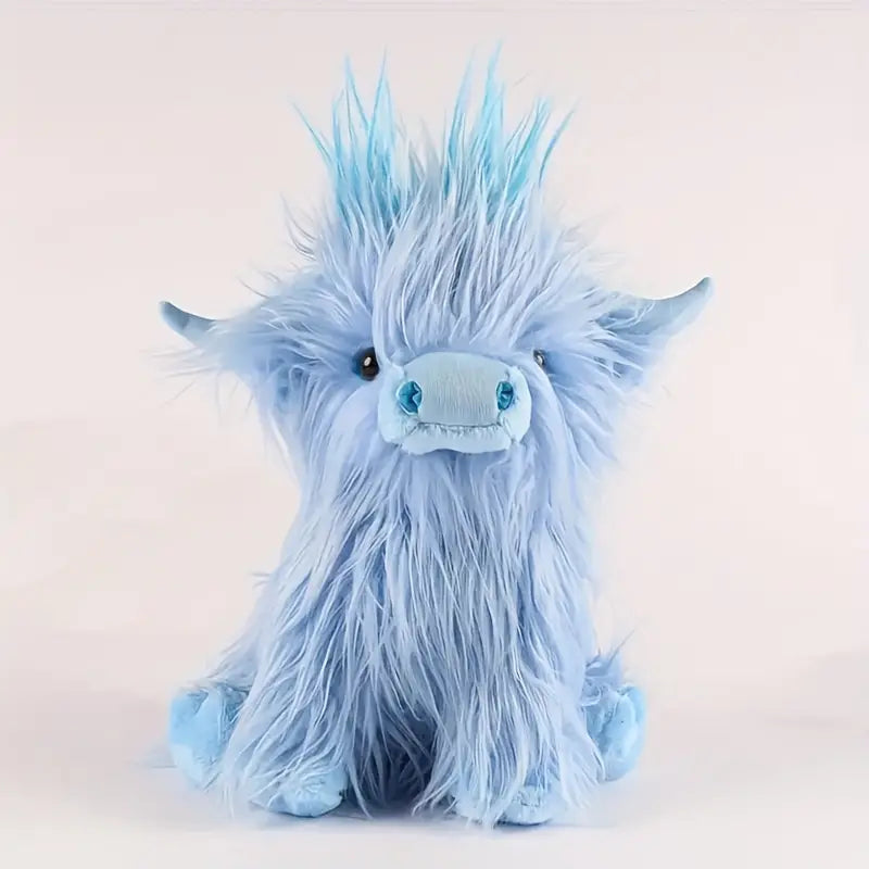 Shaggy Highland Cow Stuffed Animal Plush 10 Inch – Ultra Soft Cuddle Buddy for Kids & Adults, Nursery Decoration, Bedroom Companion | Thomler
