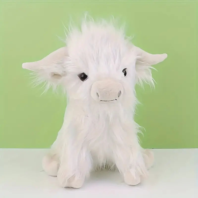 Shaggy Highland Cow Stuffed Animal Plush 10 Inch – Ultra Soft Cuddle Buddy for Kids & Adults, Nursery Decoration, Bedroom Companion | Thomler