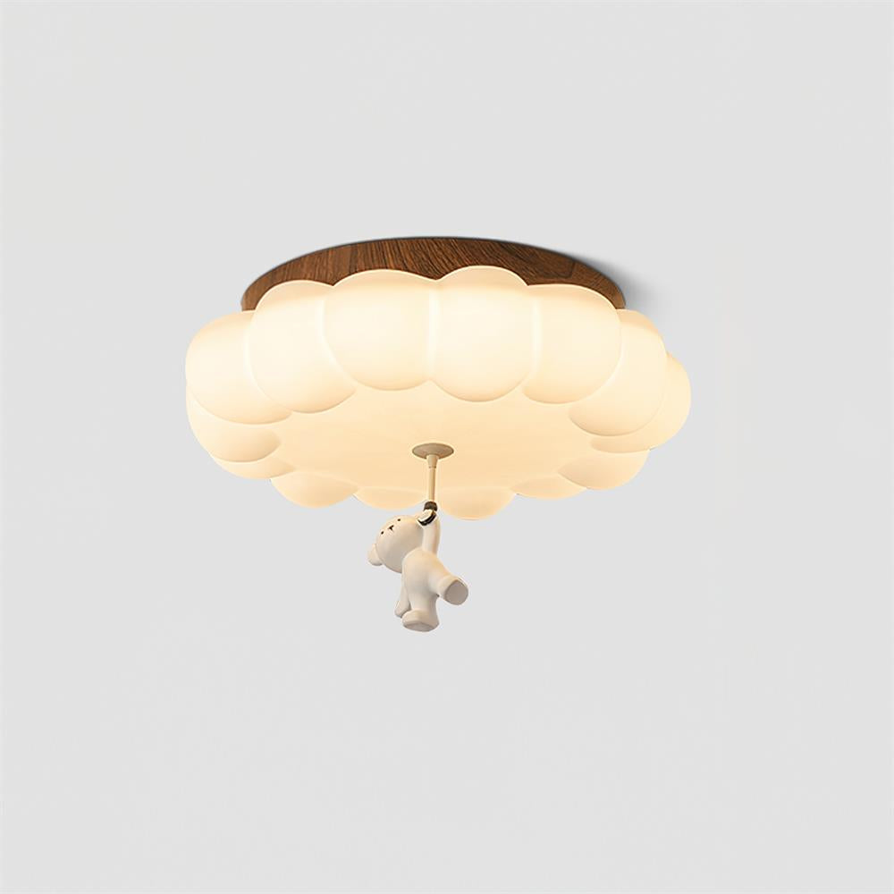 Teddy Bear Cloud Nursery Ceiling Light – Soft Acrylic Shade with Adorable Hanging Charm for Kids' Rooms | Thomler