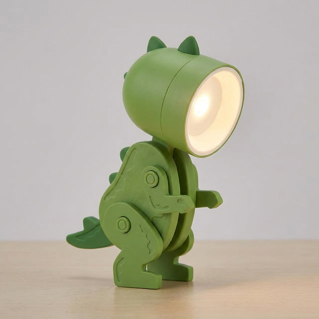 Bendable Dinosaur LED Desk Lamp with Clip – Rechargeable Kids Reading Light for Study & Bedside | Thomler