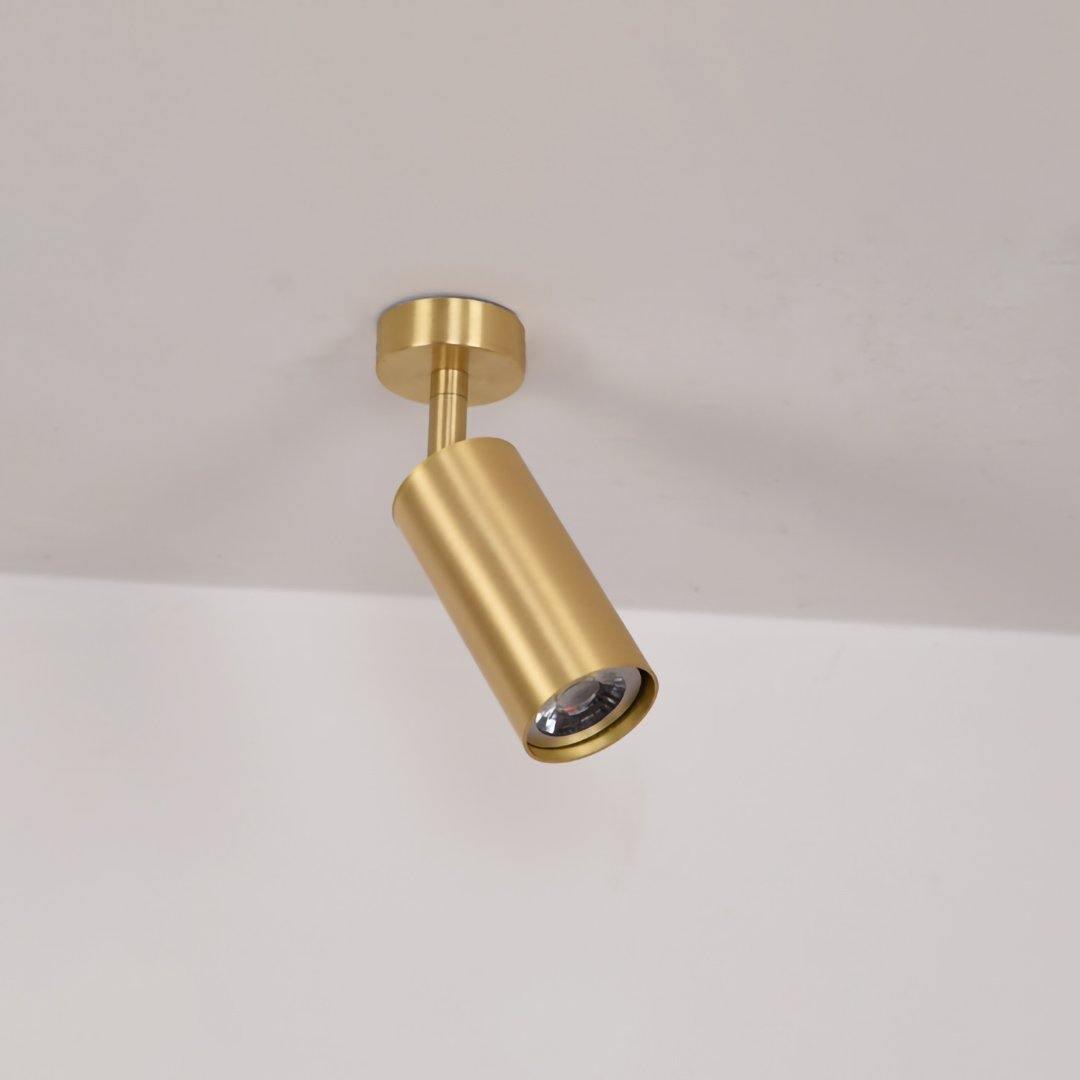 Brass Rotatable Spotlight Wall Light 3.1 in 350° Adjustable Indoor Accent Lighting Multi Head Ceiling Mount | Thomler