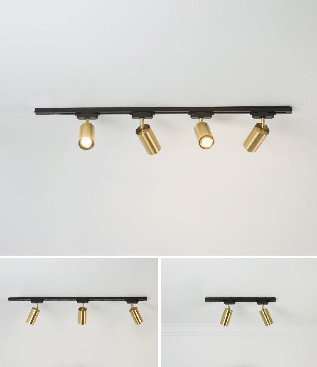 Brass Rotatable Spotlight Wall Light 3.1 in 350° Adjustable Indoor Accent Lighting Multi Head Ceiling Mount | Thomler