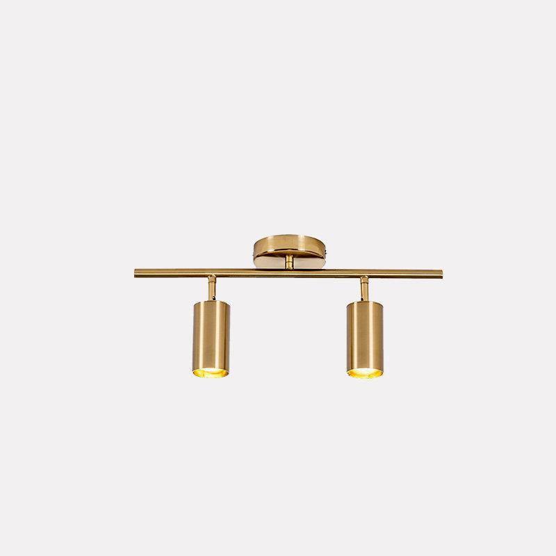 Brass Rotatable Spotlight Wall Light 3.1 in 350° Adjustable Indoor Accent Lighting Multi Head Ceiling Mount | Thomler