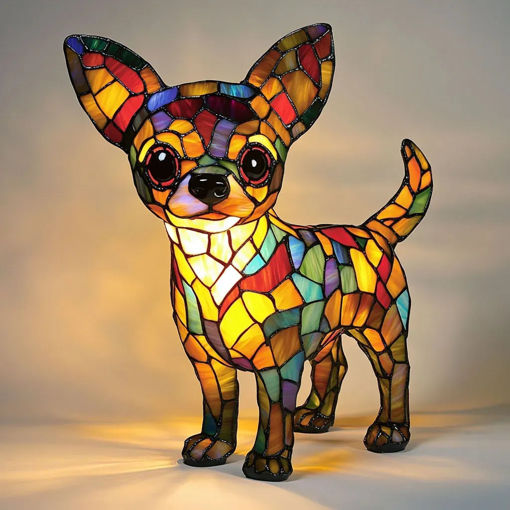 Dog Night Light Sculpture – Handcrafted LED Animal Lamp for Bedside, Nursery & Living Room Decor | Thomler