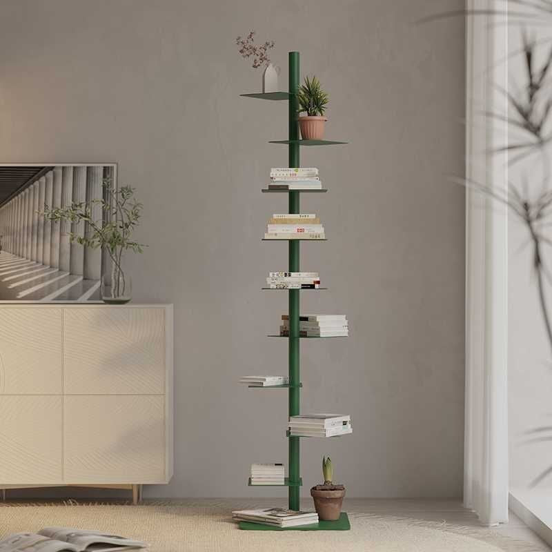 Bookshelf Carbon Steel 68.5 in Tall Multicolor Home Office Storage Organizer 9-Tier Shelving Unit | Thomler