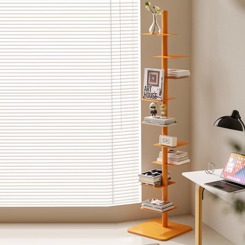 Bookshelf Carbon Steel 68.5 in Tall Multicolor Home Office Storage Organizer 9-Tier Shelving Unit | Thomler