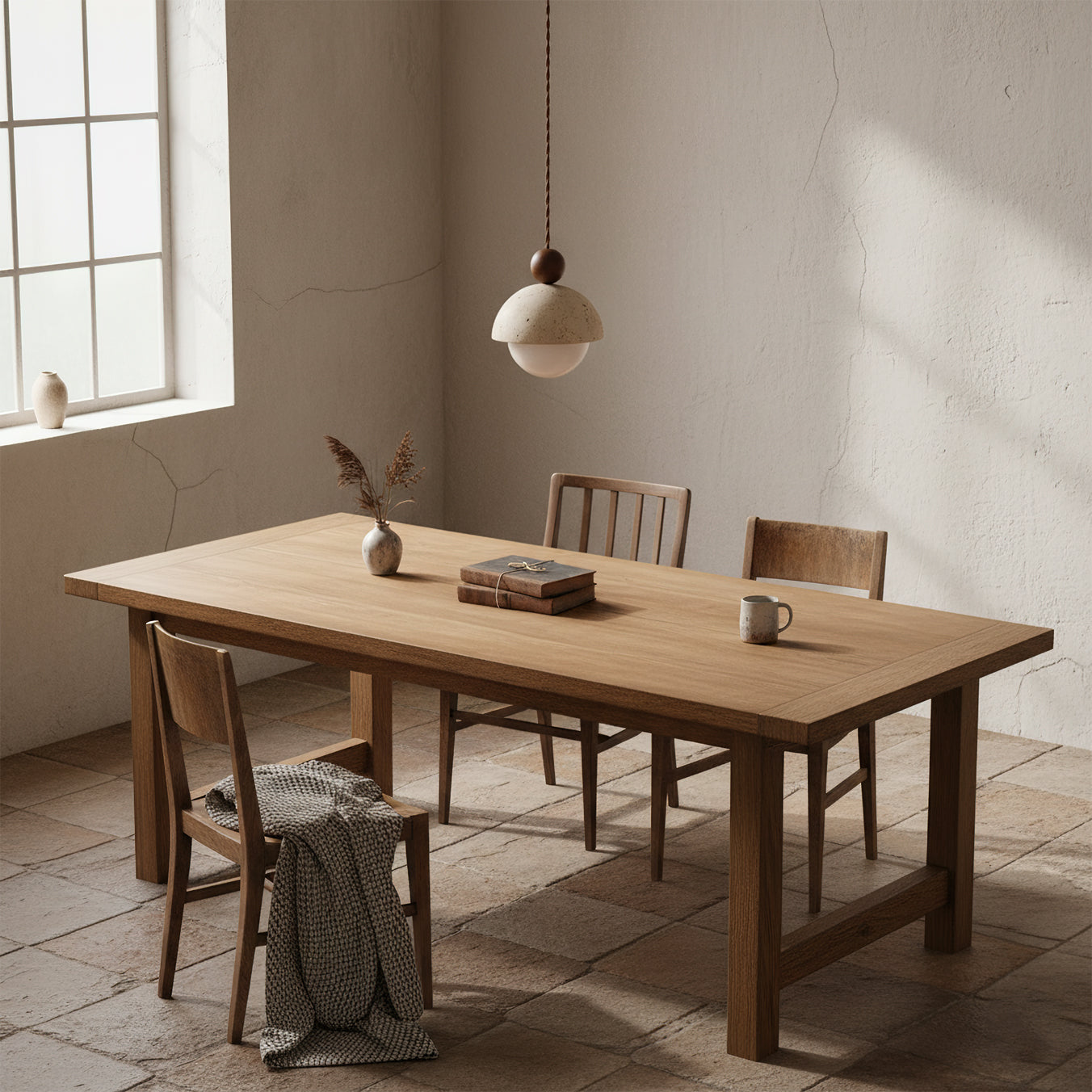 Pendant Light Travertine Glass Dome 5.9 in Beige Indoor Dining Kitchen Hanging Fixture Modern Lighting Decor | Thomler
