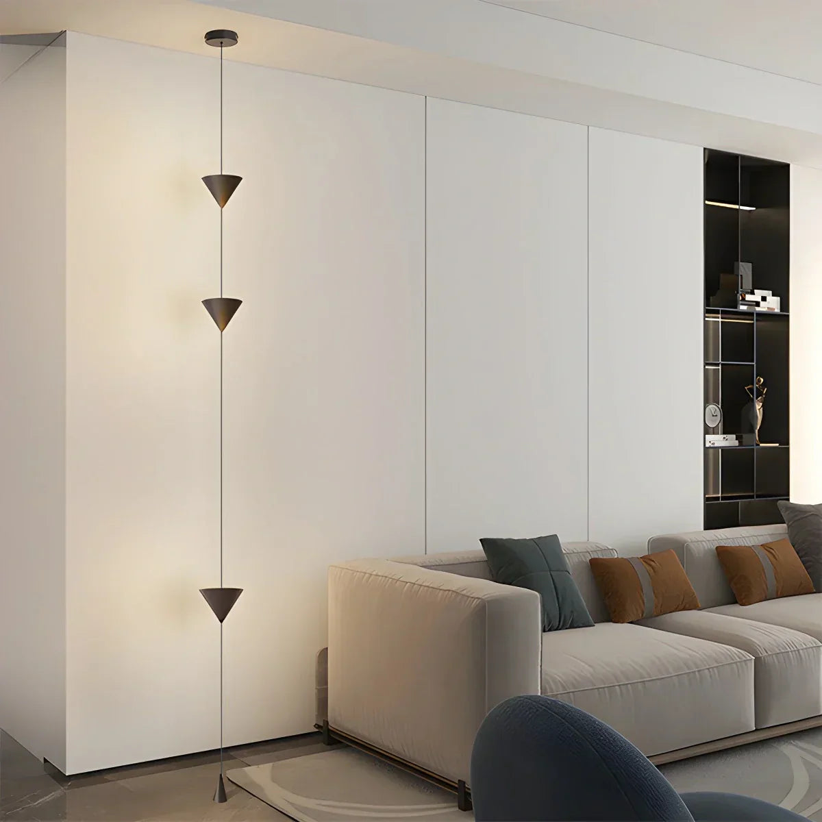 Floor To Ceiling Lamp Iron Acrylic LED 3.5 m Living Room Bedroom Minimalist Accent Lighting | Thomler