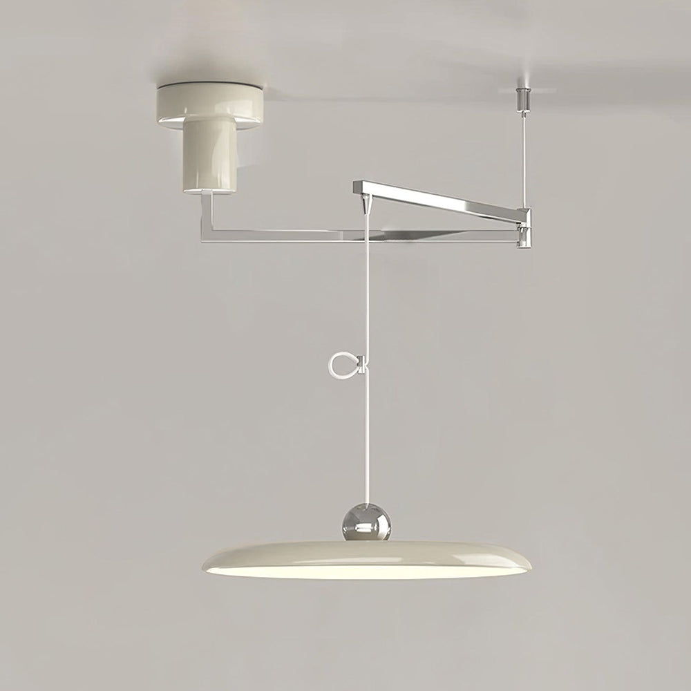 Pendant Light Metal Acrylic Adjustable Arm LED Red Dining Room Living Space Hanging Ceiling Lamp Industrial Style | Thomler