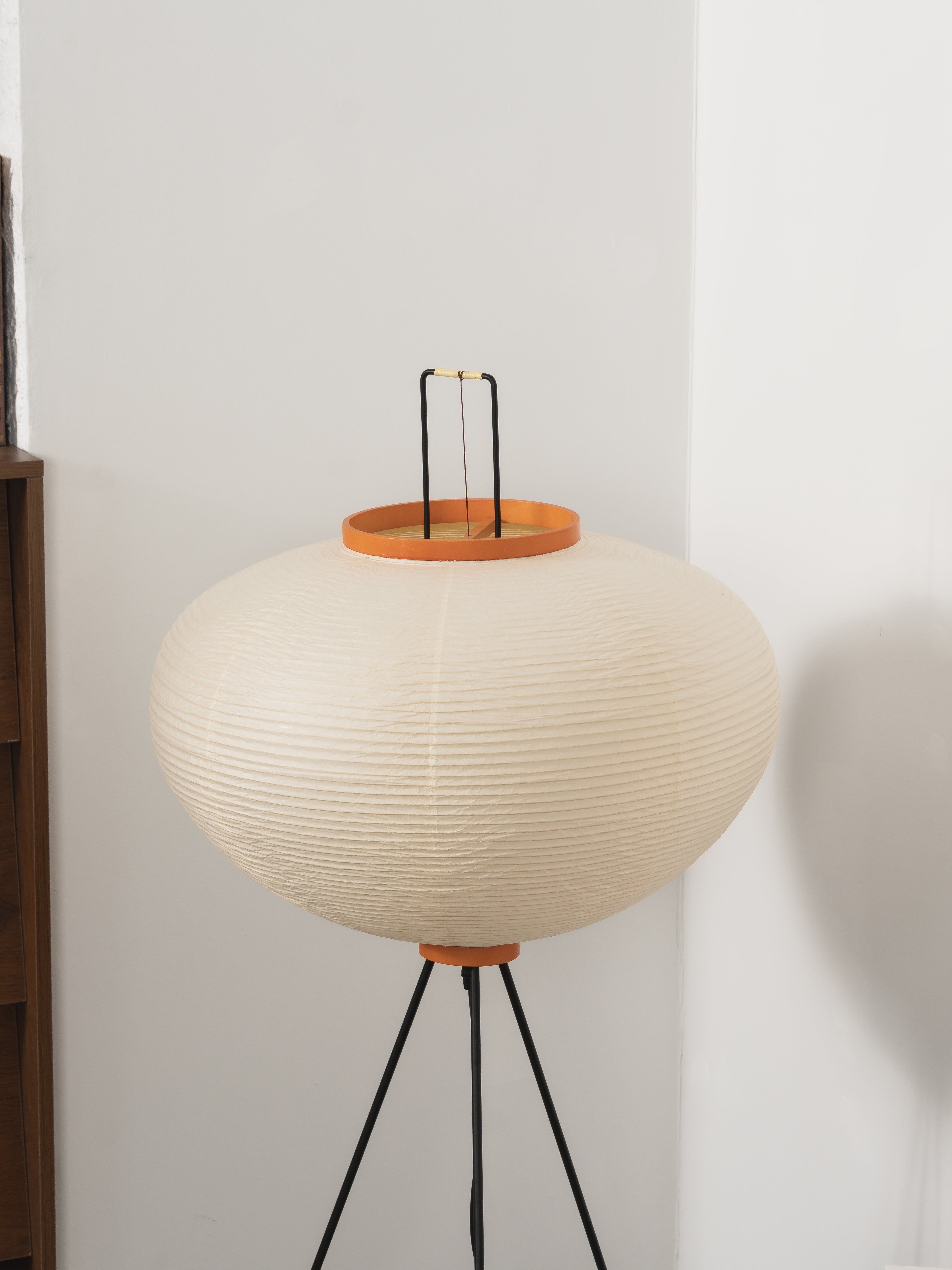 Floor Lamp Mulberry Paper Shade Ø 50.0 cm (19.7") White Living Room Bedroom Japandi Japanese Style Reading Light | Thomler