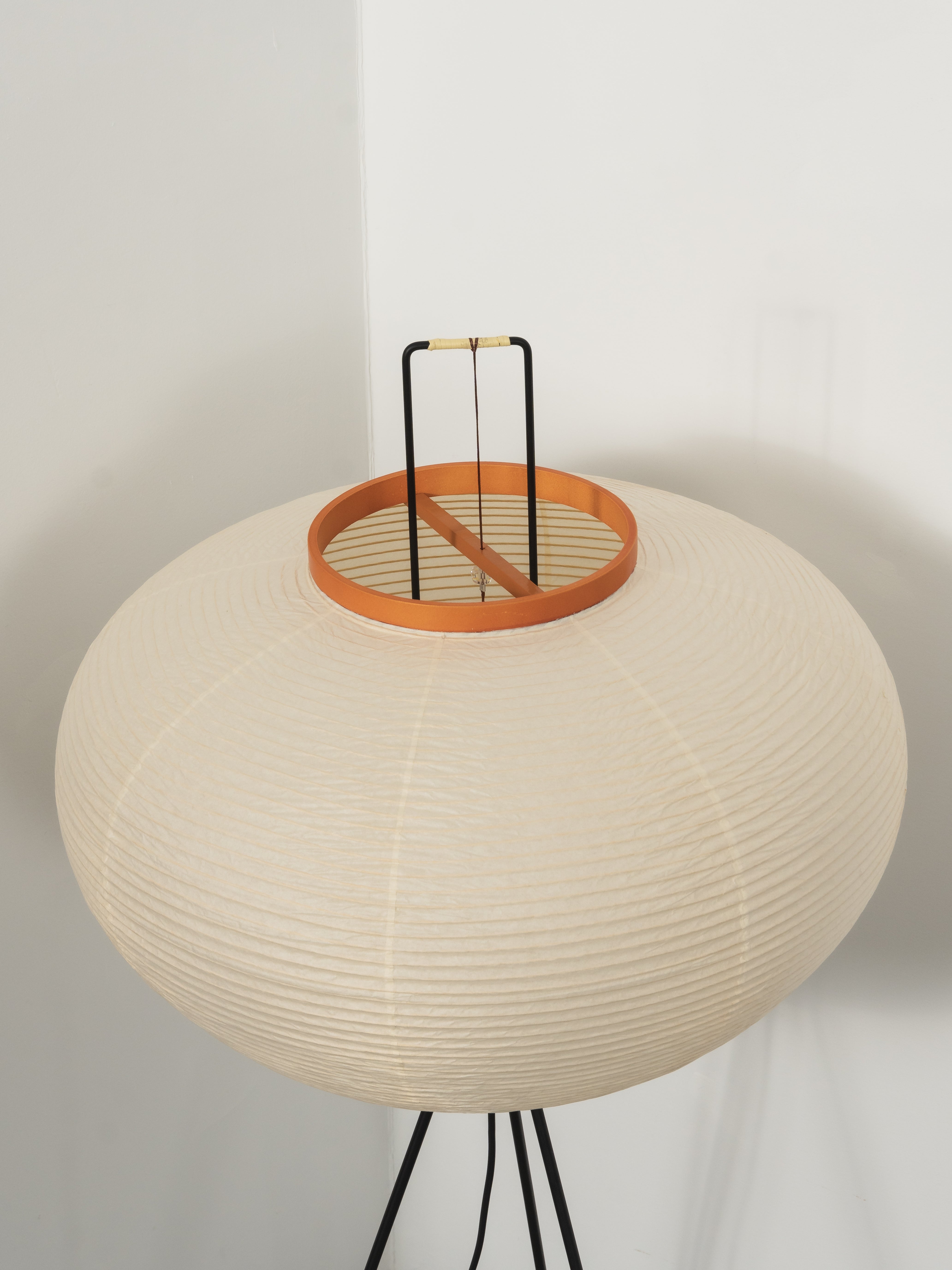 Floor Lamp Mulberry Paper Shade Ø 50.0 cm (19.7") White Living Room Bedroom Japandi Japanese Style Reading Light | Thomler