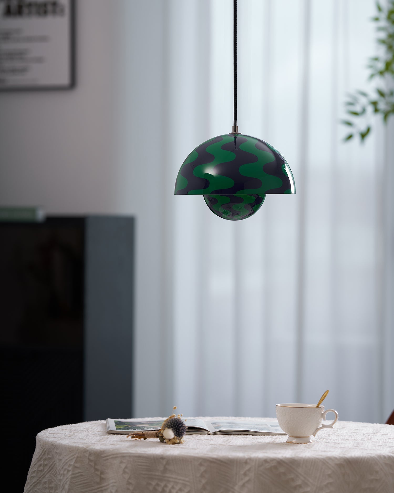 Pendant Light Aluminum 9.1 in Ceiling Lamp Matte Finish Dining Room Kitchen Hanging Light | Thomler