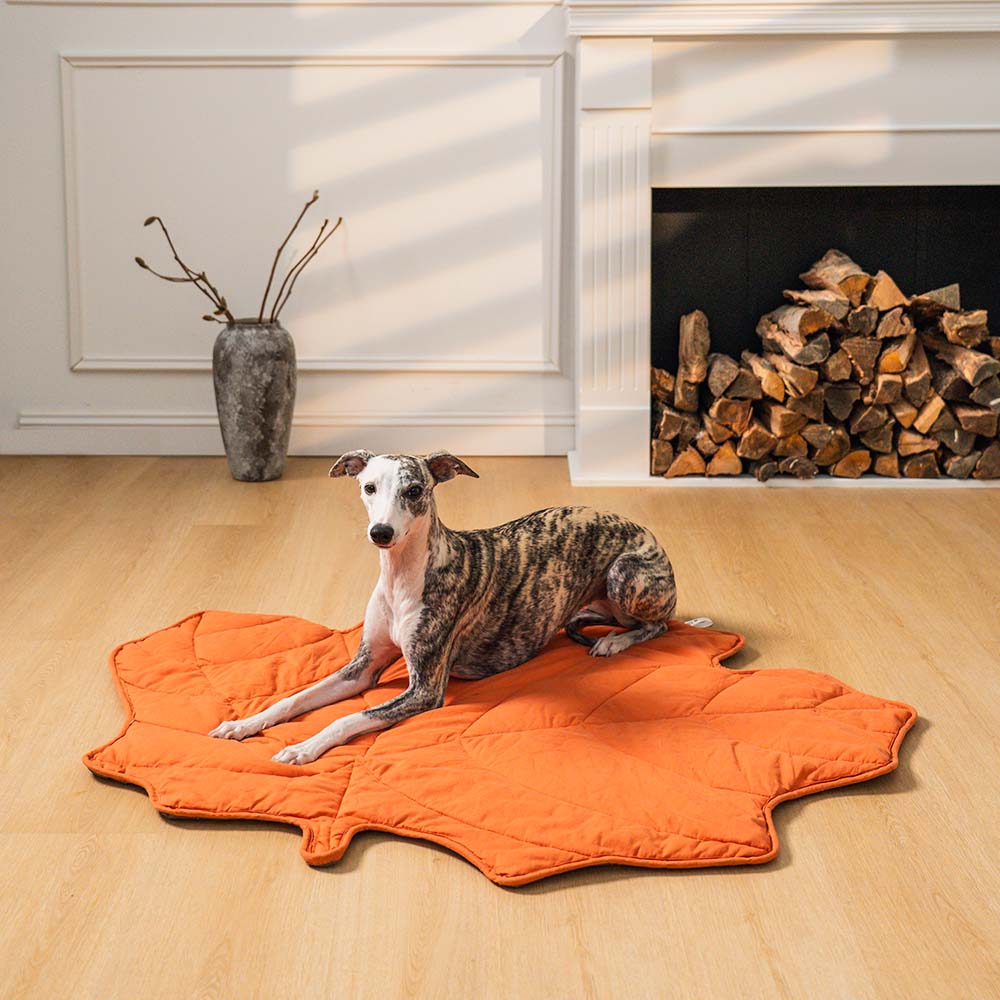 Botanical Leaf-Shaped Pet Throw Blanket - Soft Cotton-Polyester Cover for Dogs & Cats - Machine Washable Couch Protector & Floor Mat for | Thomler
