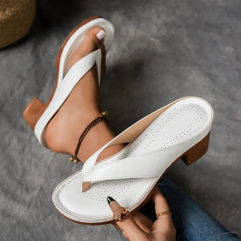 Women's Arch Support Platform Sandals with Contoured Footbed | Comfort Wedge Slides for All-Day Wear | Shock-Absorbing Orthopedic Slippers | Thomler