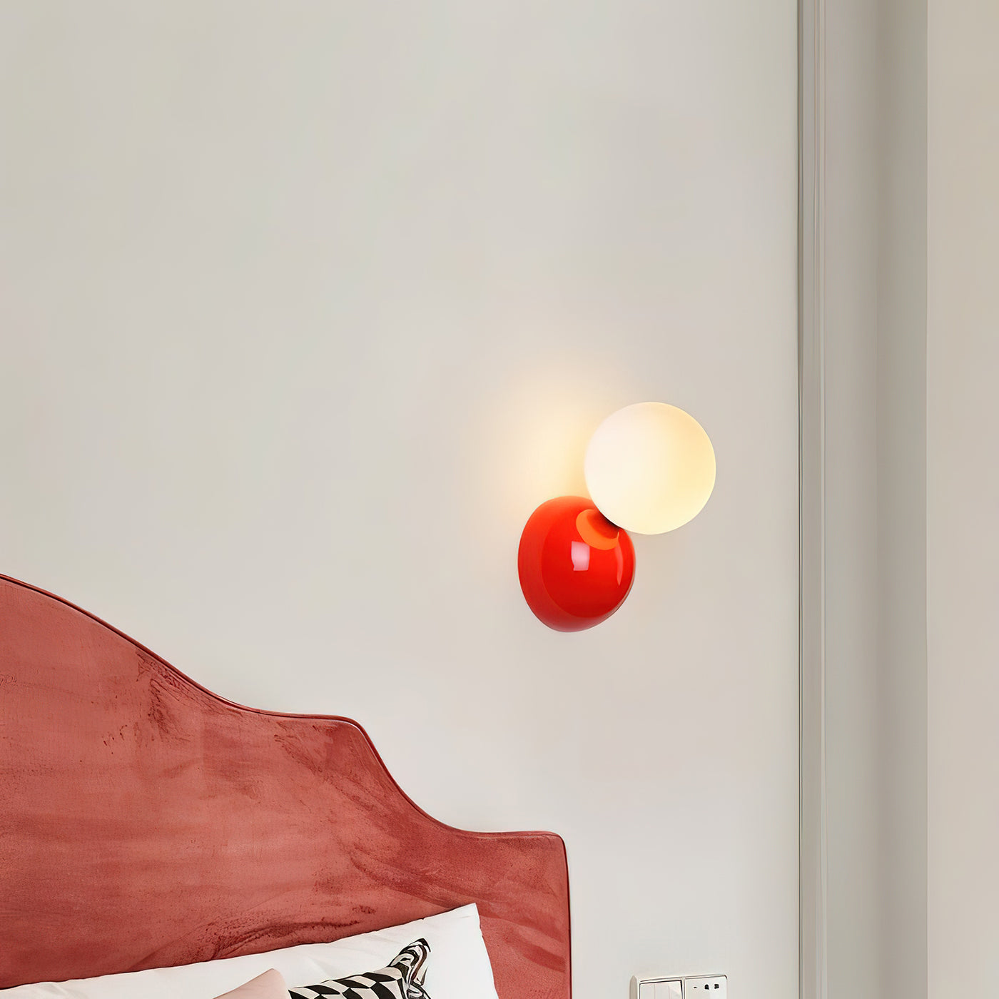 Orb Sconce with Resin & Glass — 4×7 inch Contemporary Fixture for Hallways, Bedrooms & Entryways — Soft Ambient Glow — Plug-In or Hardwired | Thomler