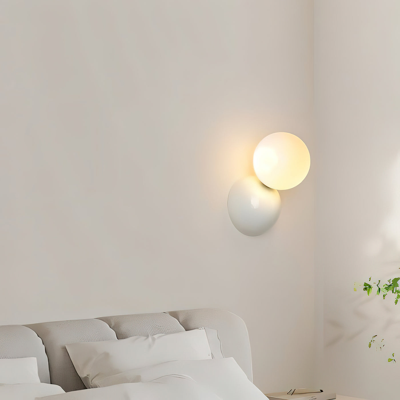 Orb Sconce with Resin & Glass — 4×7 inch Contemporary Fixture for Hallways, Bedrooms & Entryways — Soft Ambient Glow — Plug-In or Hardwired | Thomler