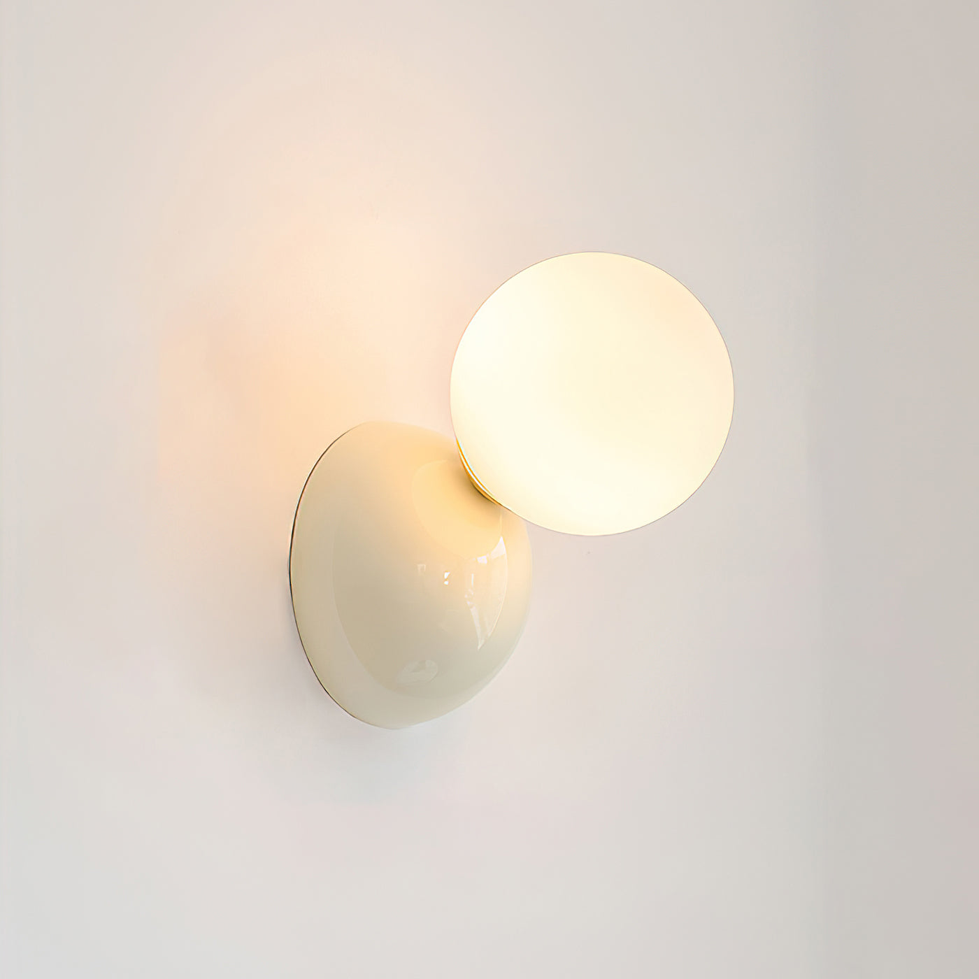Orb Sconce with Resin & Glass — 4×7 inch Contemporary Fixture for Hallways, Bedrooms & Entryways — Soft Ambient Glow — Plug-In or Hardwired | Thomler