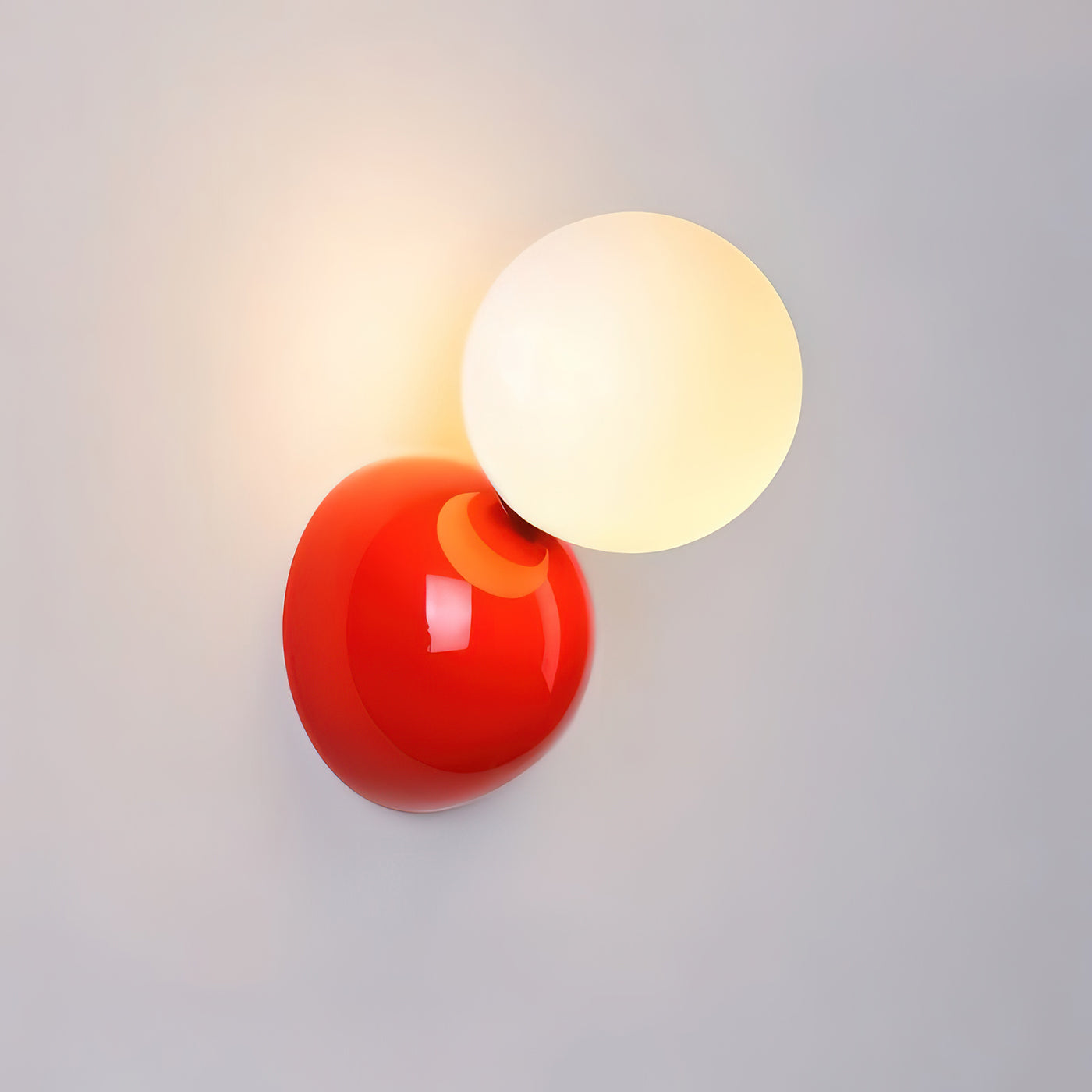 Orb Sconce with Resin & Glass — 4×7 inch Contemporary Fixture for Hallways, Bedrooms & Entryways — Soft Ambient Glow — Plug-In or Hardwired | Thomler