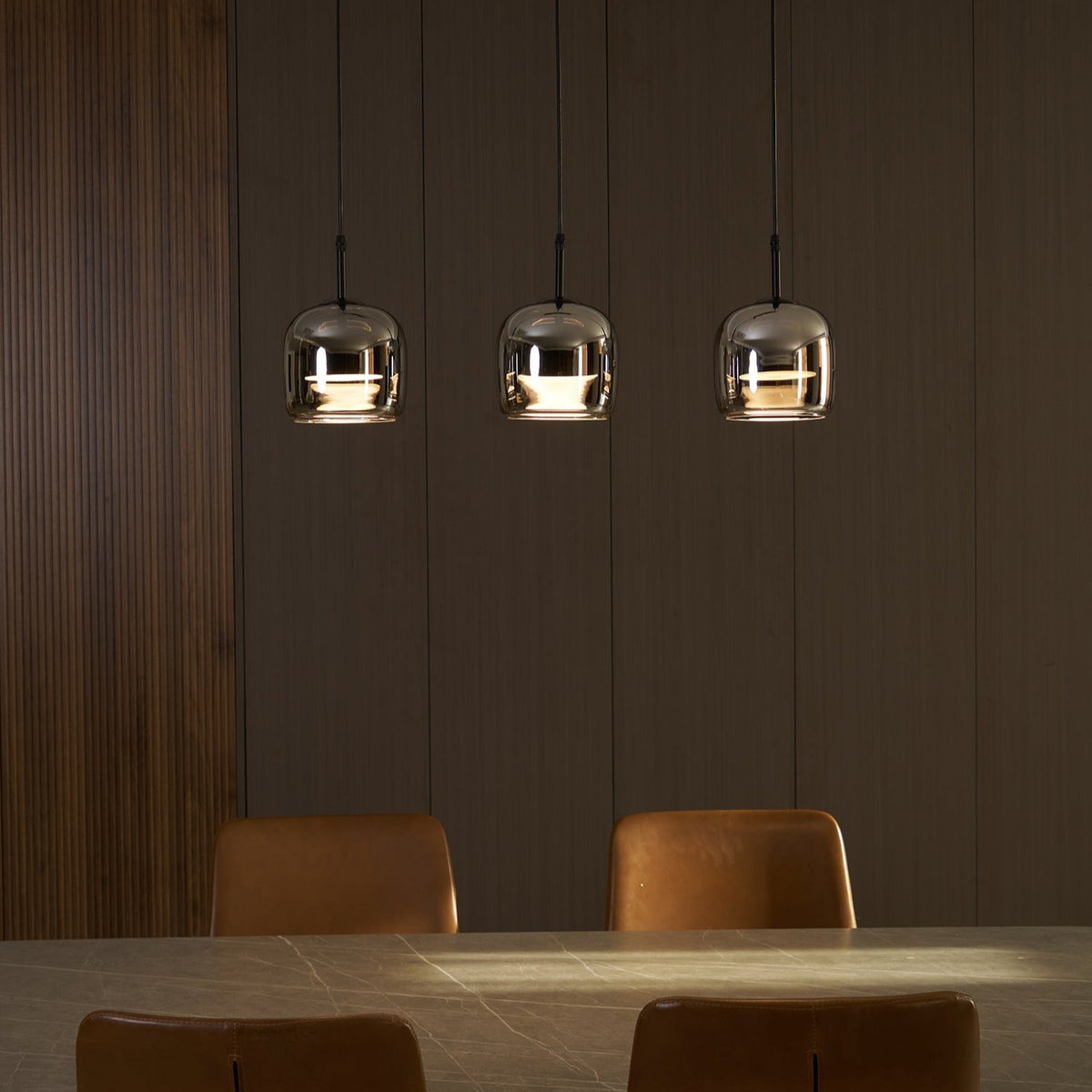 Charcoal Translucent Glass Drop Ceiling Fixture – Modern Ambient Hanging Lamp for Dining Room & Kitchen Island | Thomler