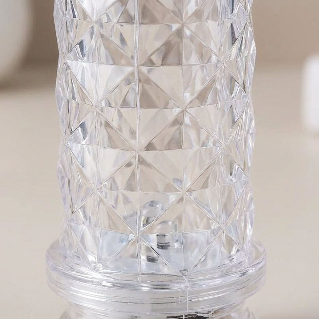Flameless LED Candle Crystal Texture 6.0 cm x 18.0 cm Remote Controlled Mood Lighting Bedroom Living Room Decoration | Thomler