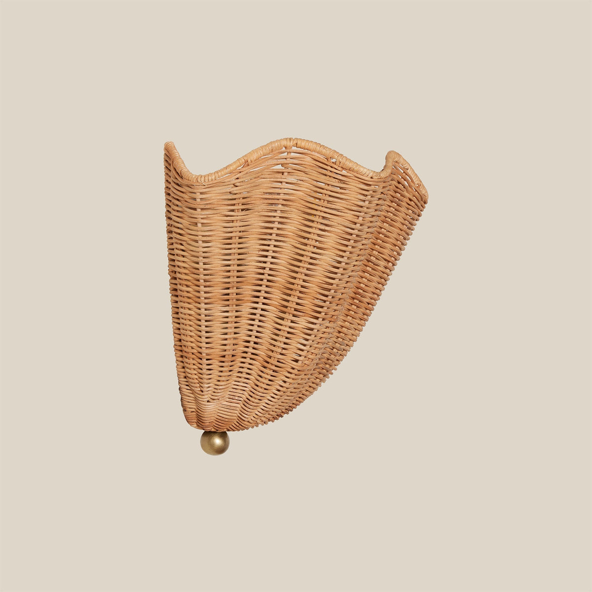 Woven Wicker Hemisphere Wall Fixture – Boho Farmhouse Sconce for Bedroom, Hallway & Living Room | Thomler