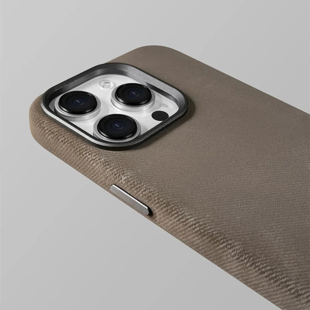 Fabric-Wrapped Phone Case with Wireless Charging for iPhone 13-17 Series – Anti-Fingerprint Protective Cover | Thomler