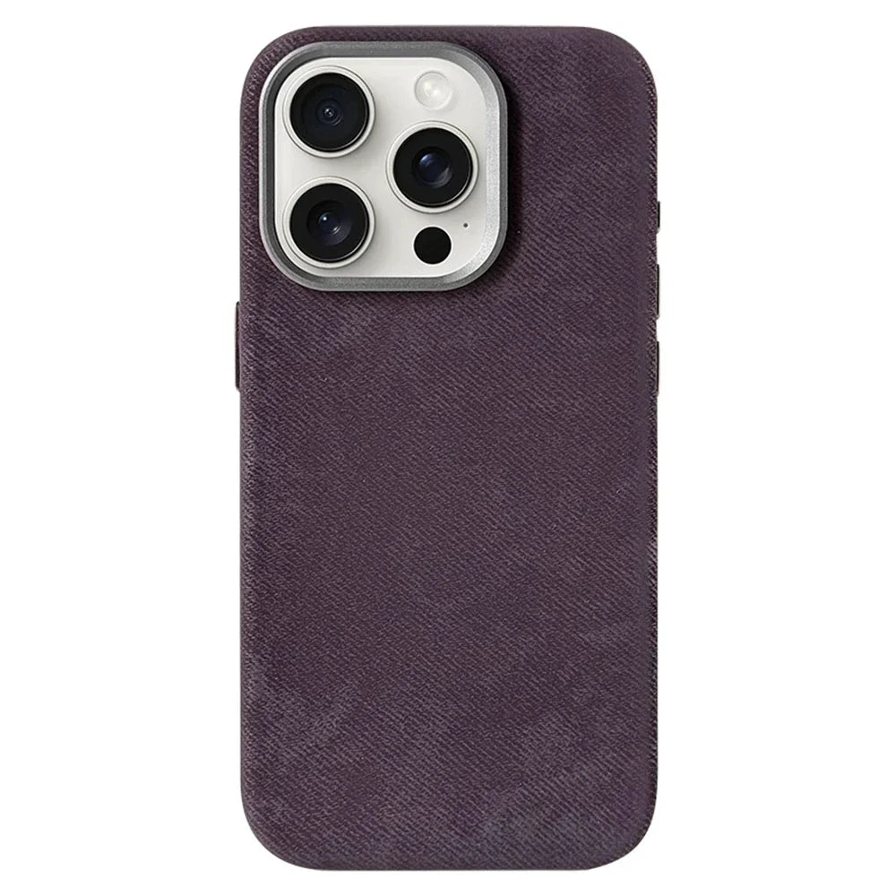 Fabric-Wrapped Phone Case with Wireless Charging for iPhone 13-17 Series – Anti-Fingerprint Protective Cover | Thomler