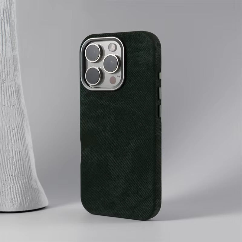 Fabric-Wrapped Phone Case with Wireless Charging for iPhone 13-17 Series – Anti-Fingerprint Protective Cover | Thomler