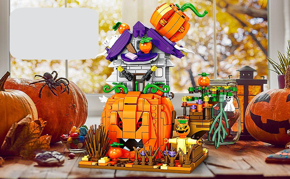 Spooky Haunted House Building Brick Set – Seasonal Construction Kit for October Festivities & Year-Round Display Fun | Thomler