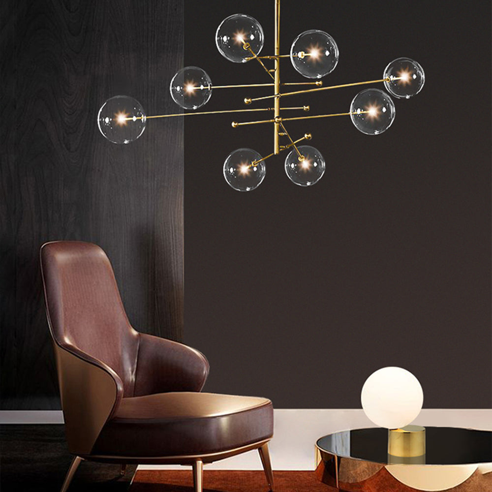 Bubble Glass LED Hanging Fixture – Multi-Light Modern Chandelier for Dining Room & Bedroom | Thomler