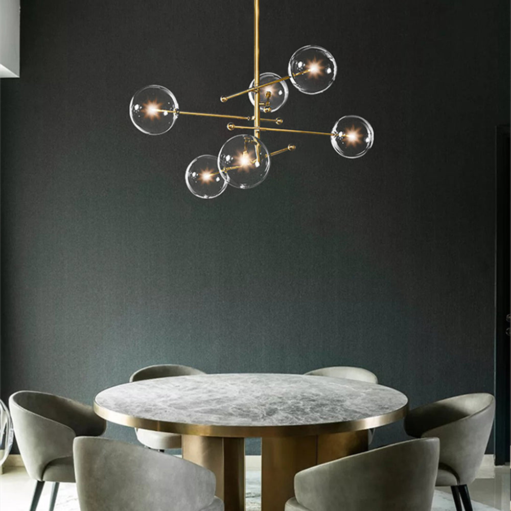 Bubble Glass LED Hanging Fixture – Multi-Light Modern Chandelier for Dining Room & Bedroom | Thomler
