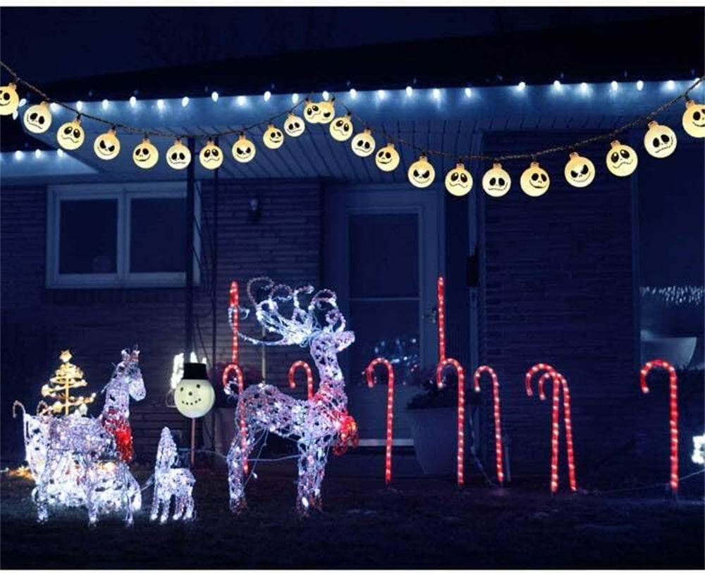 Solar-Powered LED Vine Garland – Halloween & Holiday String Lights with 8 Modes for Outdoor Décor | Thomler