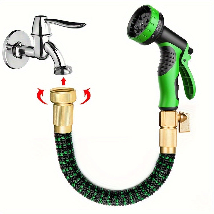Expandable Garden Hose with Spray Nozzle for Lawn Watering & Car Wash | Lightweight Flexible Water Hose for Yard Irrigation & Outdoor | Thomler