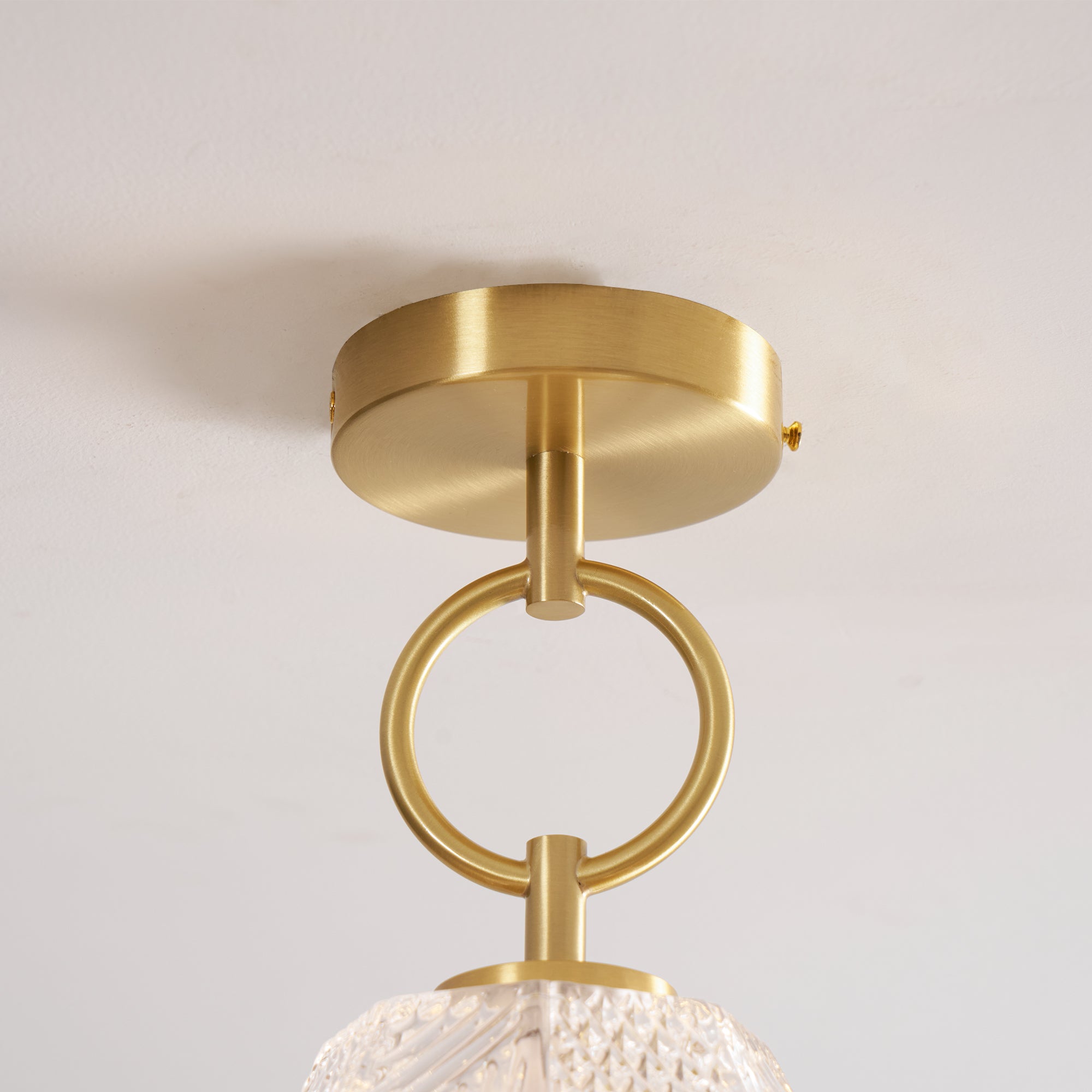 Ceiling Light Brass Diamond Cut 5.9 in Indoor Dining Room Living Room Bedroom Fixture Decorative Pendant | Thomler