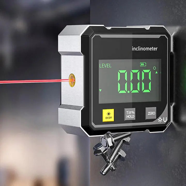 Laser Angle Finder with Magnetic Base ±0.2° Precision Digital Level Gauge Inclinometer Bevel Tool for Carpentry Metalwork Renovations | Thomler
