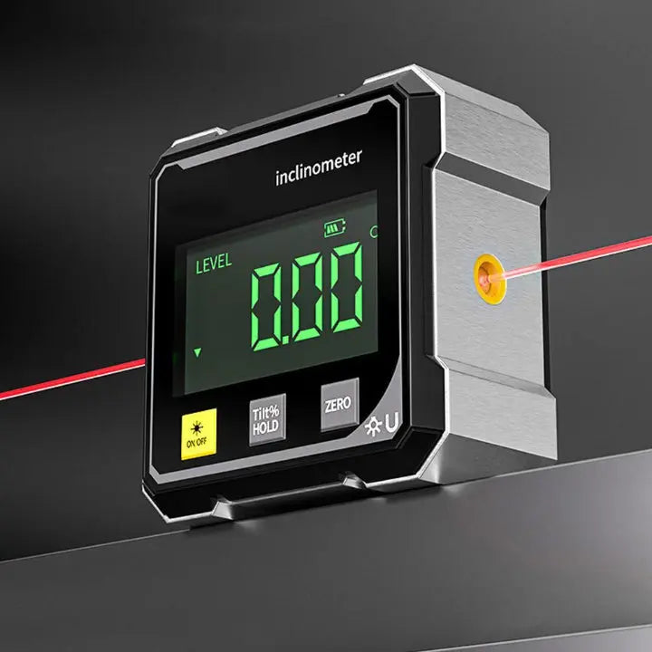Laser Angle Finder with Magnetic Base ±0.2° Precision Digital Level Gauge Inclinometer Bevel Tool for Carpentry Metalwork Renovations | Thomler