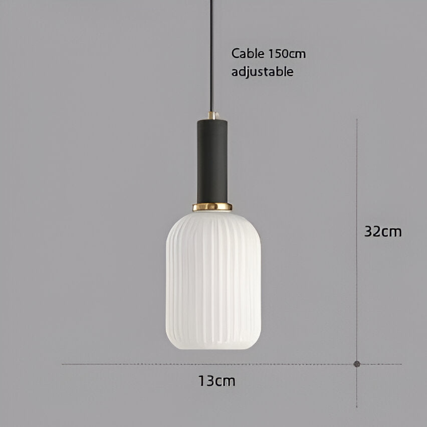 Pendant Light Glass E27 Ø30.0 cm Champagne Dining Room Kitchen Island Hanging Ceiling Lamp Retro Nordic Vintage | Thomler