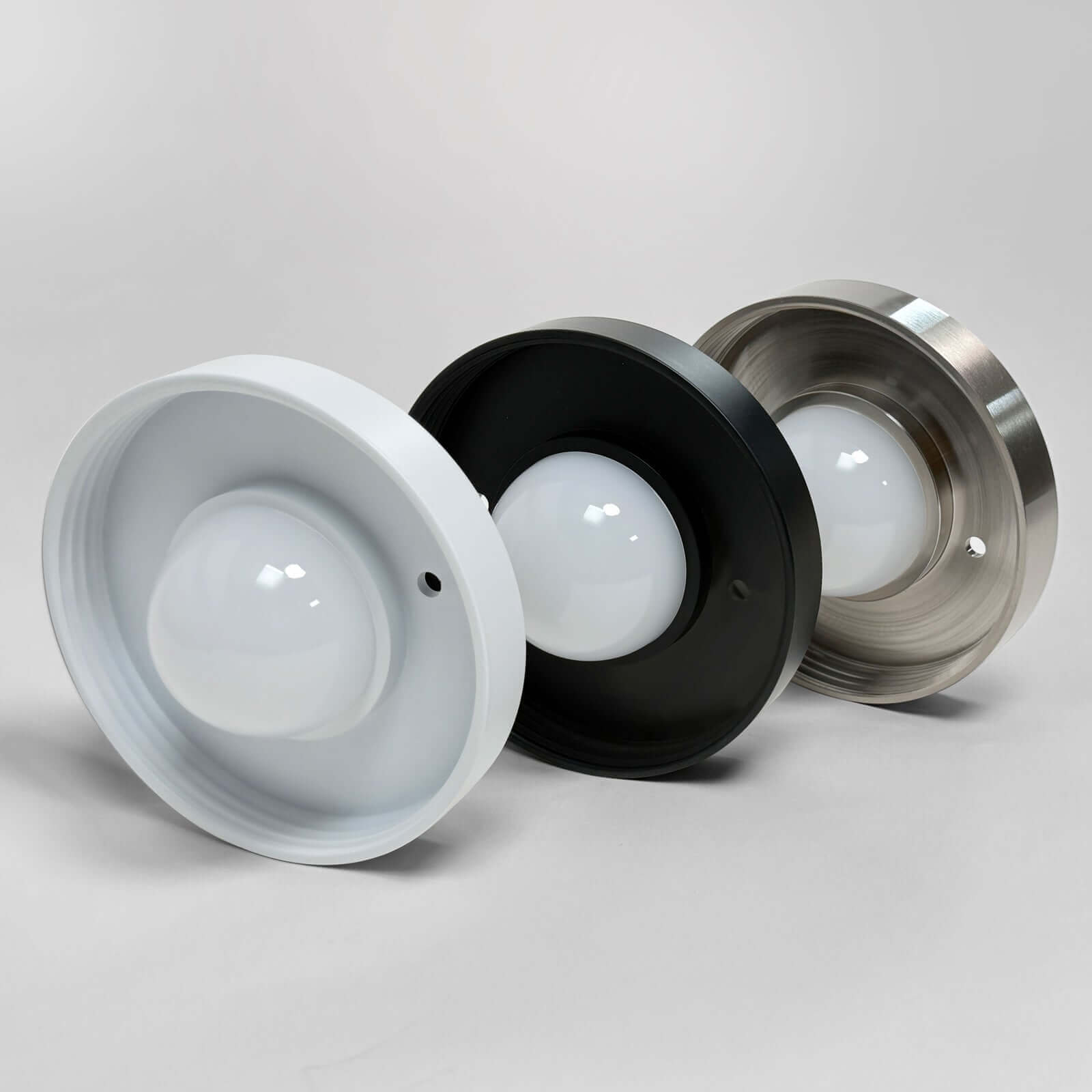 Wall Sconce Metal 3W 5.3 in Ambient Indoor Outdoor Lighting Ripple Design White Amber Grey | Thomler
