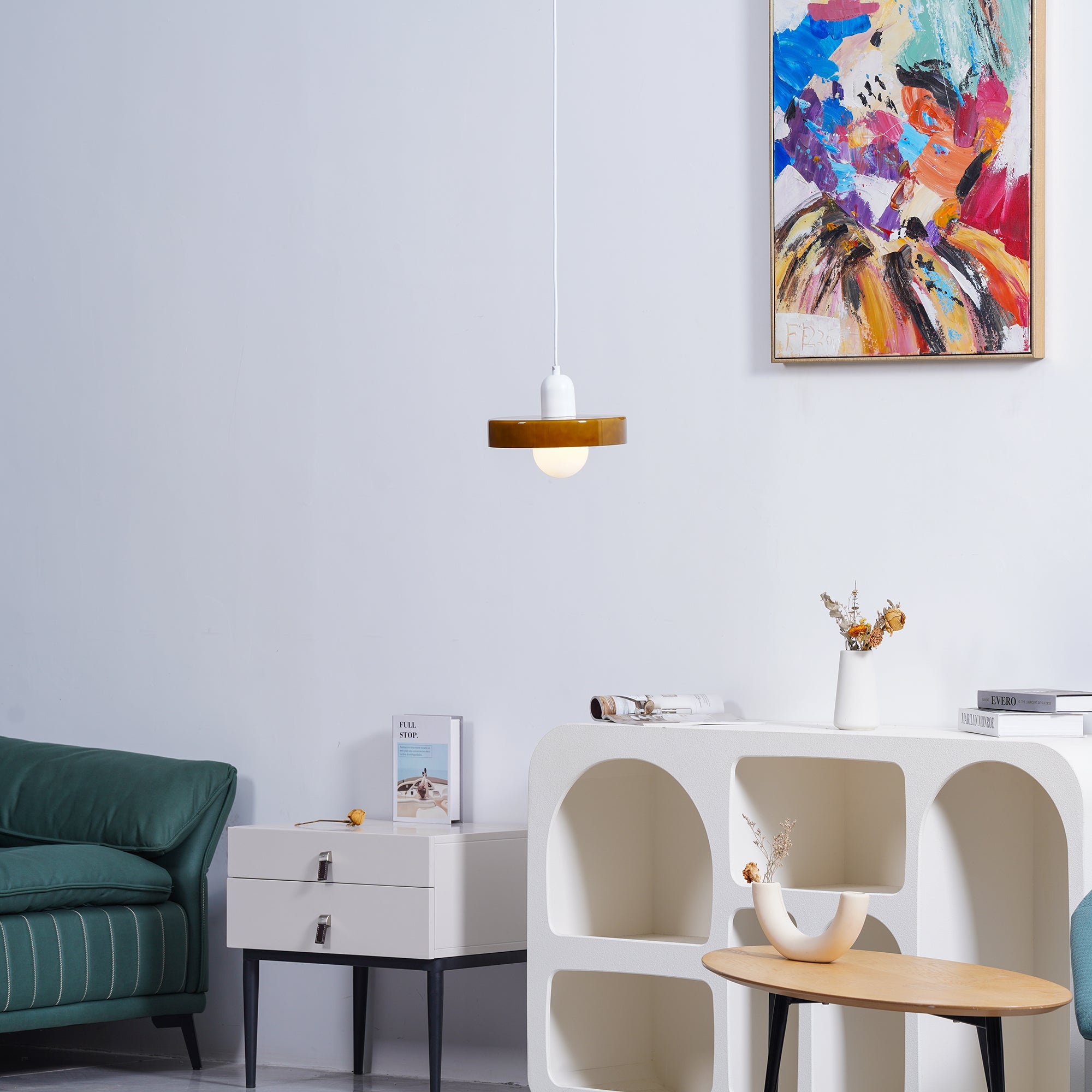 Ceiling Light Glass 9.8 in Ambient Indoor LED Dining Room Living Room Fixture | Thomler