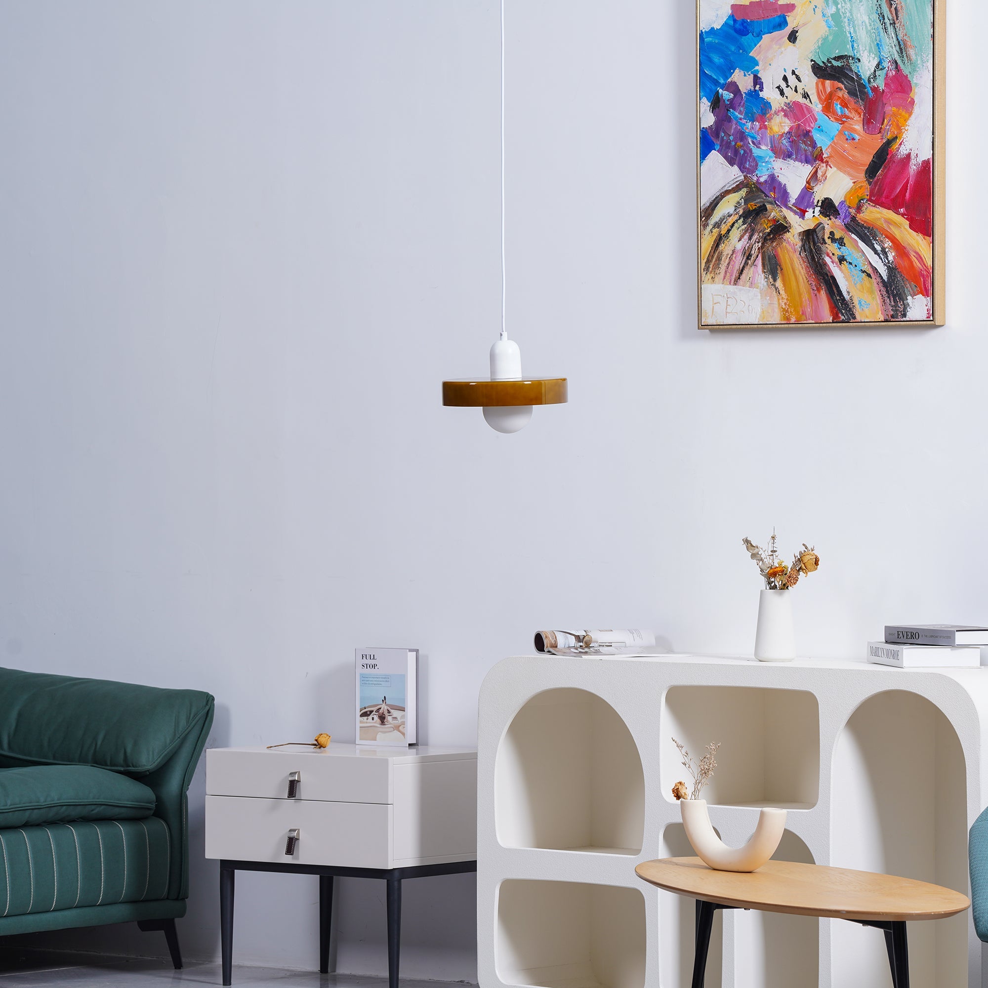 Ceiling Light Glass 9.8 in Ambient Indoor LED Dining Room Living Room Fixture | Thomler