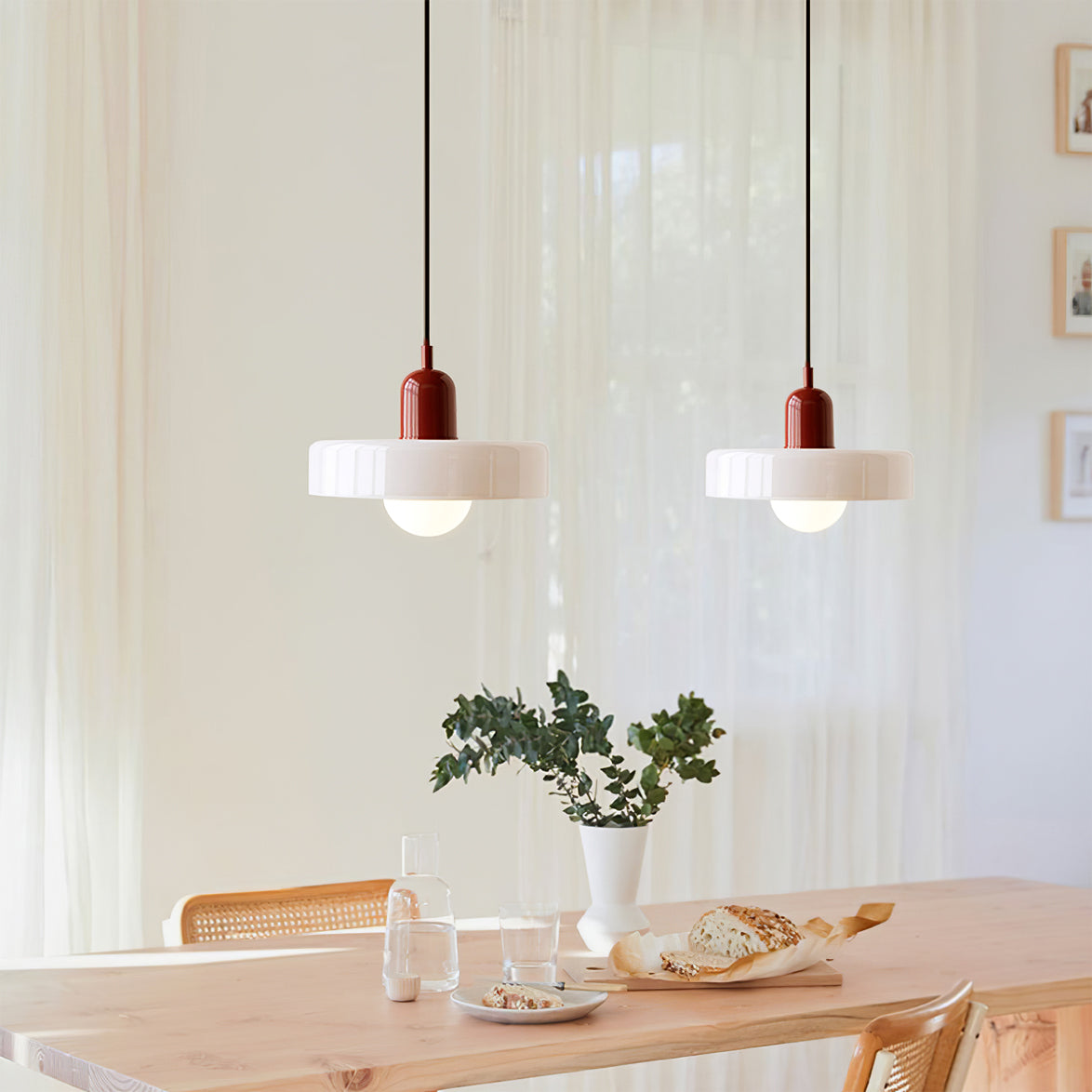 Ceiling Light Glass 9.8 in Ambient Indoor LED Dining Room Living Room Fixture | Thomler